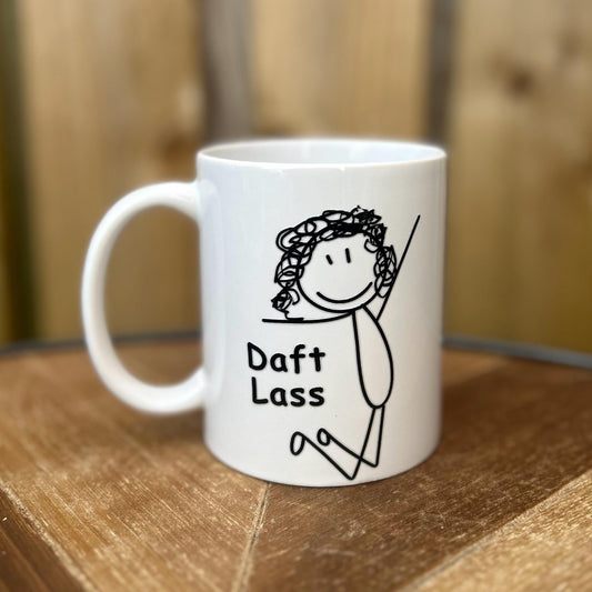 Daft Lass Mug – Handmade Gift for Her. Coffee or Tea with Sass from the North Mum, Friend, Sister, Auntie