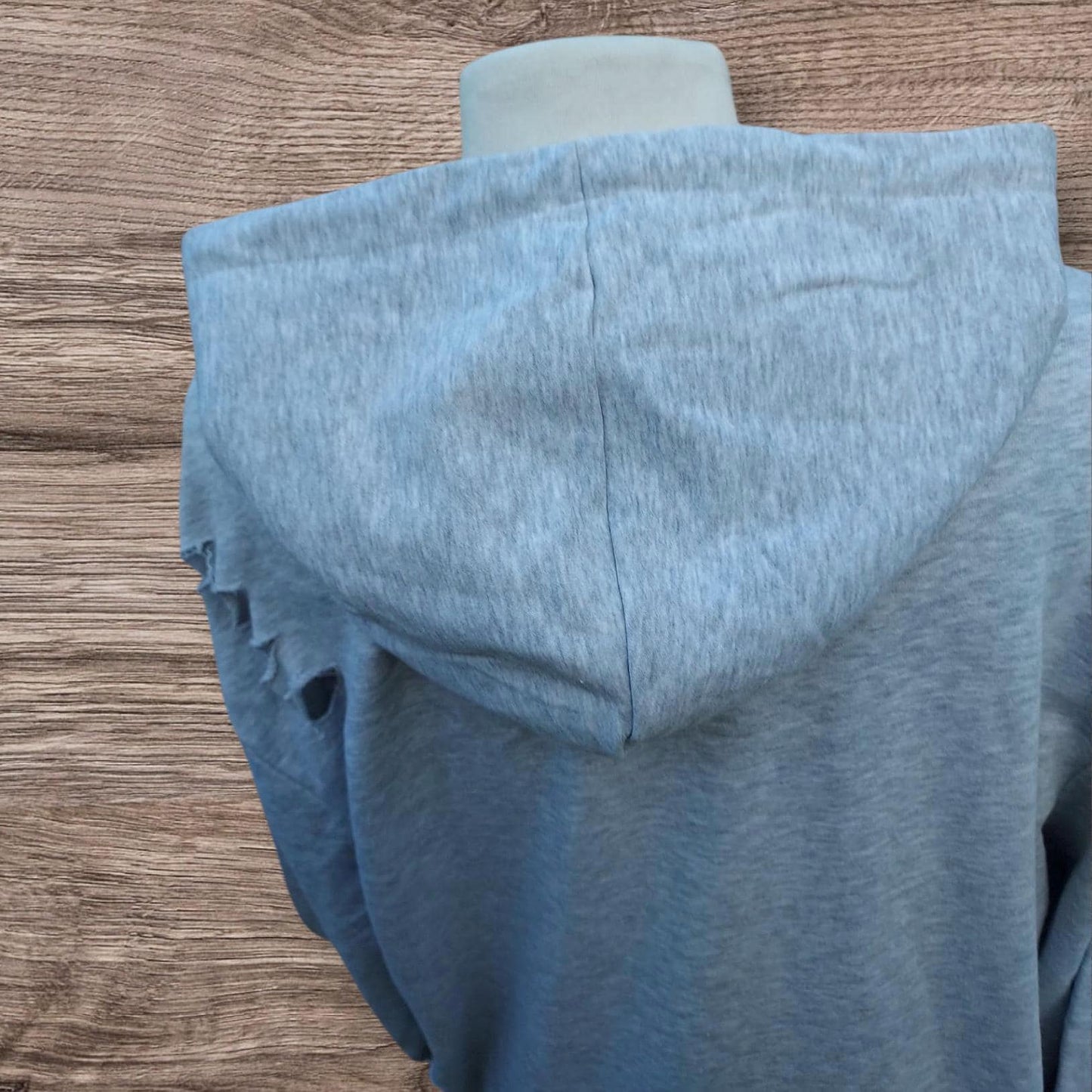 Edgy Pink Hair Girl Hoodie – Distressed Grey Streetwear, Alternative Clothing for Him or Her, Fashionistas