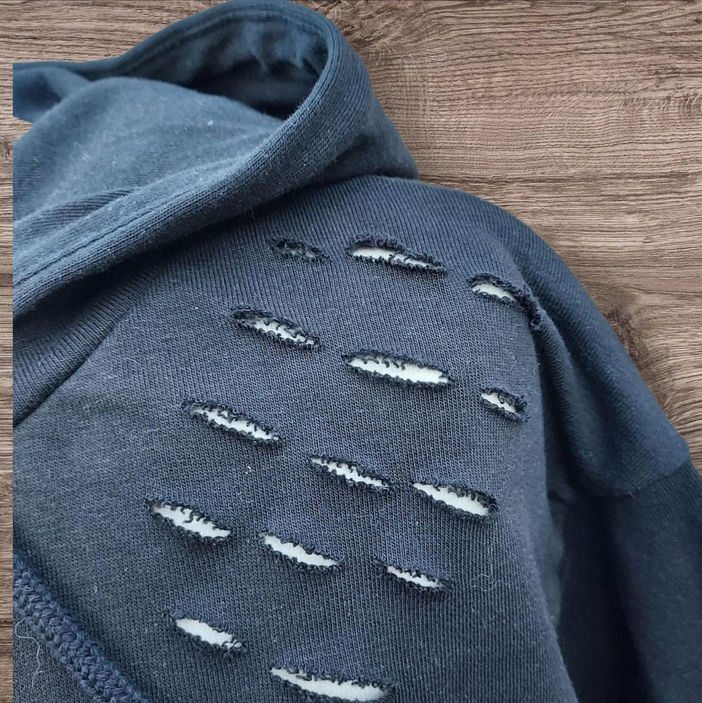 Alternative Goth Hoodie Rose Girl Graphic has a  Black Distressed Streetwear Vibe, for Him or Her, Gothic,