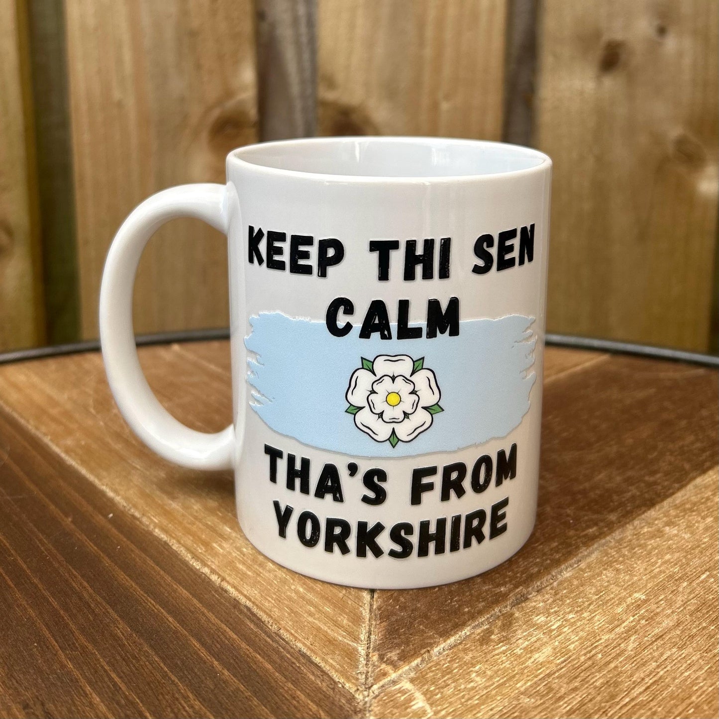 Keep Thi Sen Calm, Thas From Yorkshire Mug – Yorkshire Humor, Funny Handmade Gift for Him, Her or Your Best Mate