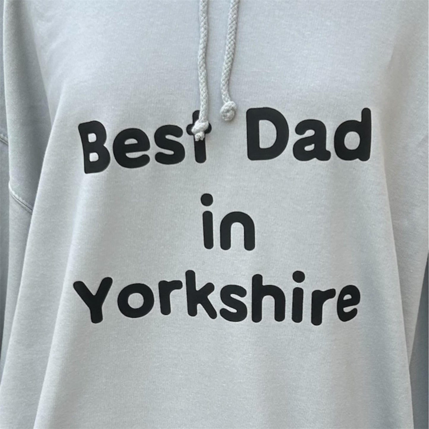 Grey Hoodie Best Dad in Yorkshire Streetwear Vibe, for Him, dad, father, casual wear, gift