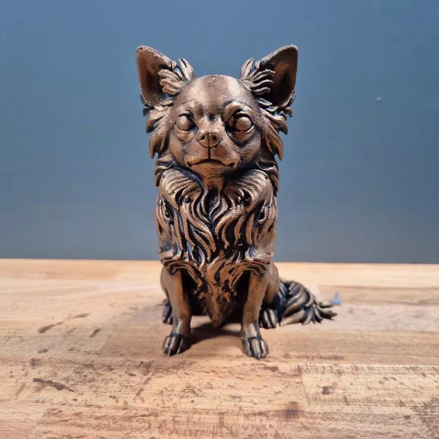 3D Printed Long Haired Chihuahua dog