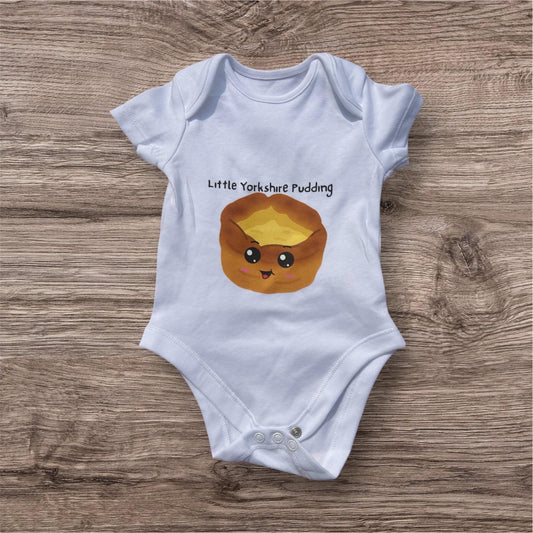 Little Yorkshire Pudding Babygrow - new baby, newborn, christening, birth,