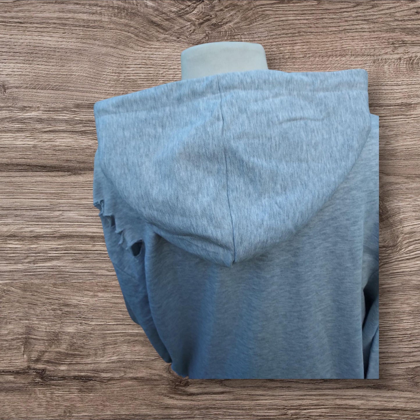 Edgy Rock Singer Hoodie – Distressed Grey Rock Style, Edgy Alternative Clothing for Him or Her